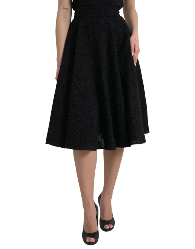 Wrap Short Skirts for Adjustable -Dolce & Gabbana  High Waist A-line Knee Length Women's Skirt