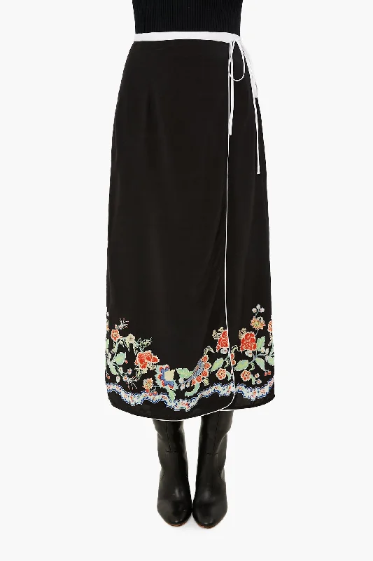 Lightweight skirts for warm season chic -Peony Flora Border Dylan Skirt