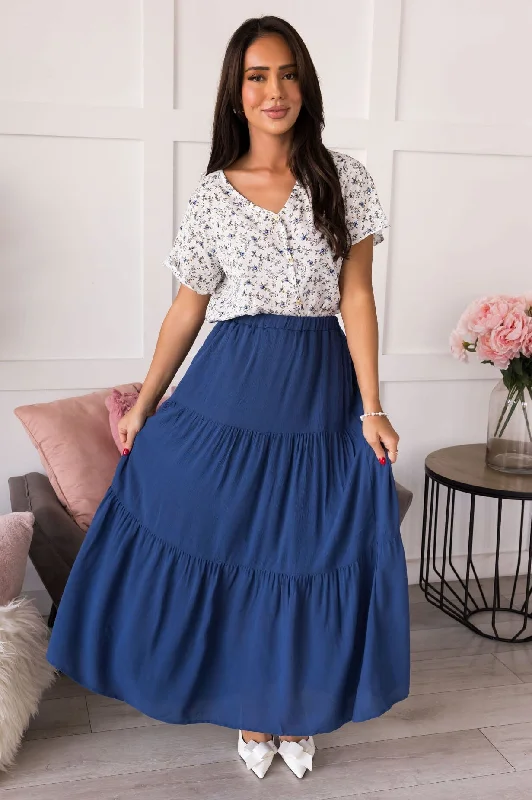 Soft cotton skirts for sensitive skin ease -Expressing Your Heart Tiered Skirt