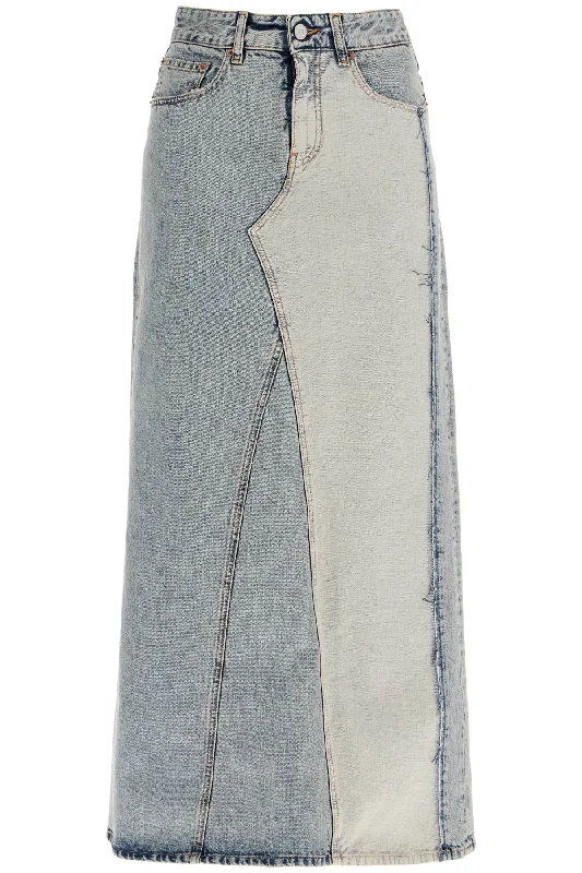 Long Skirts for Travel Adventures -Mm6 Maison Margiela Women's Maxi blue Skirt In Seven