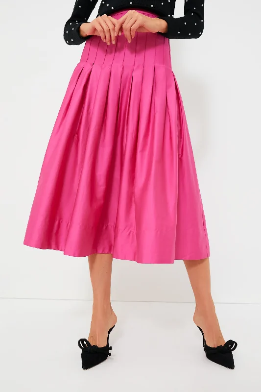 Luxury skirts with intricate embroidery accents -Fuchsia The Rhythm Skirt