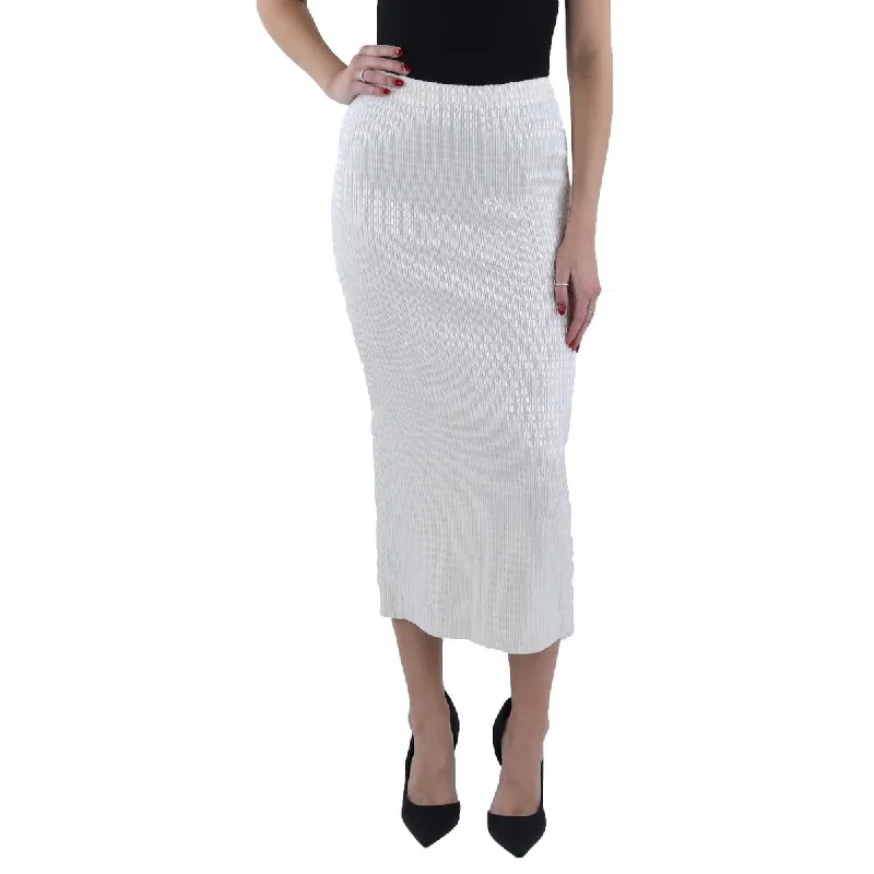 Solid Color Short Skirts for Simple -Ellison Womens Beaded Midi Pencil Skirt