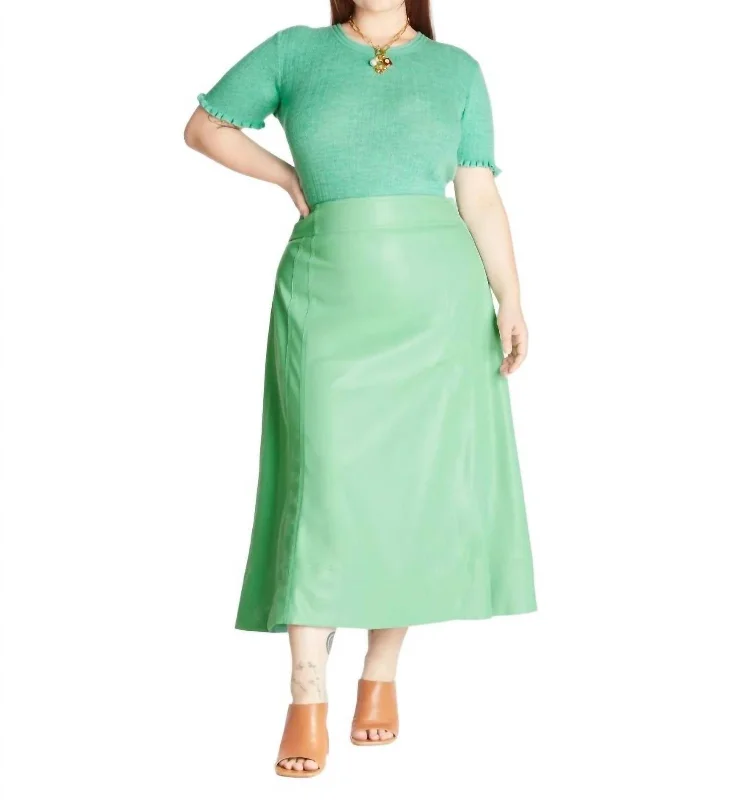 High-waisted Short Skirts for Shape -Argo Skirt In Mint Leaf