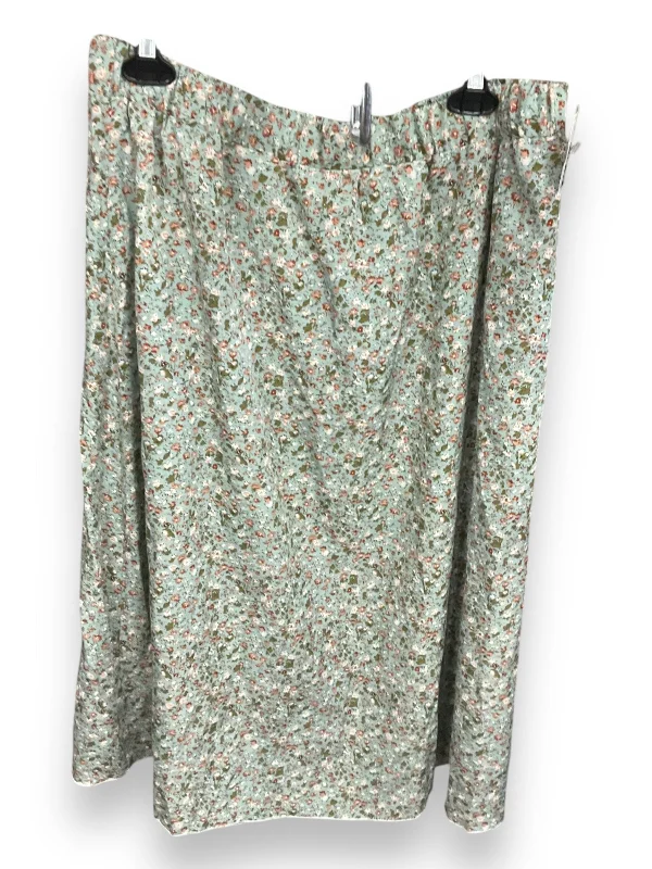 Durable skirts for long-lasting wardrobe staples -Skirt Midi By Shein In Floral Print, Size: 1x