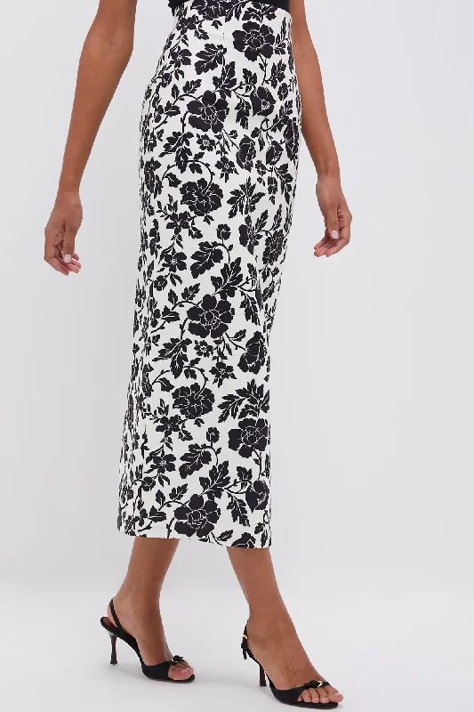 A-line midi skirts for balanced style -Bone and Black Romeo Column Skirt