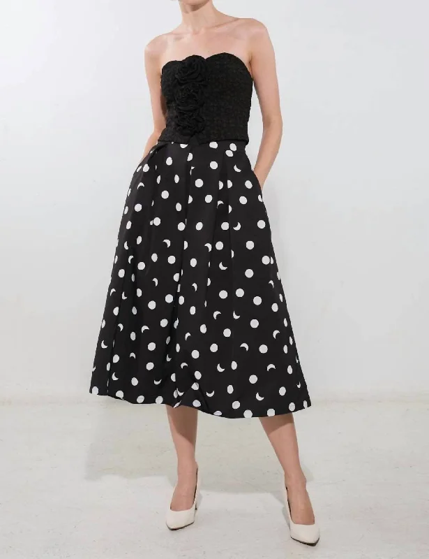 Denim Short Skirts for Trendy -Stetson Printed Woven Skirt In Black