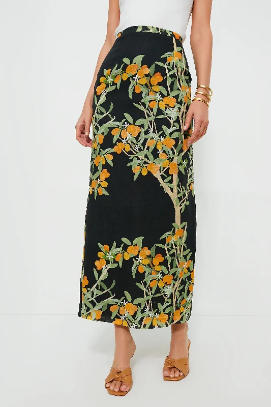 Patterned skirts with bold stripe accents -Kumquat Norma Skirt