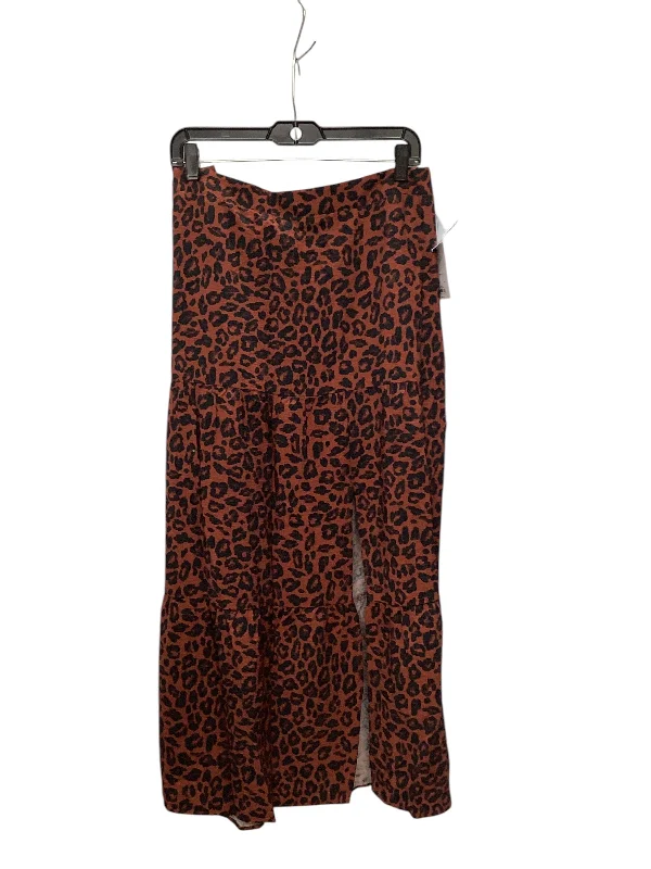 Trendy skirts with modern cutout designs -Skirt Midi By Nine West In Brown, Size: Xl