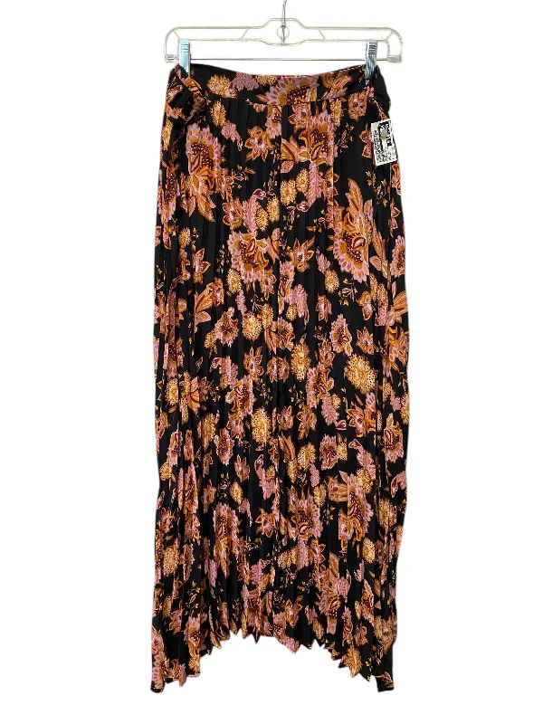 Cute pleated skirts for youthful school outfits -Skirt Maxi By The Get In Floral Print, Size: Xl