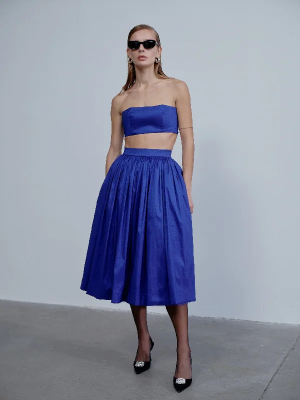 Skort Short Skirts for Practical -Lou Lou Midi Skirt in Bleu