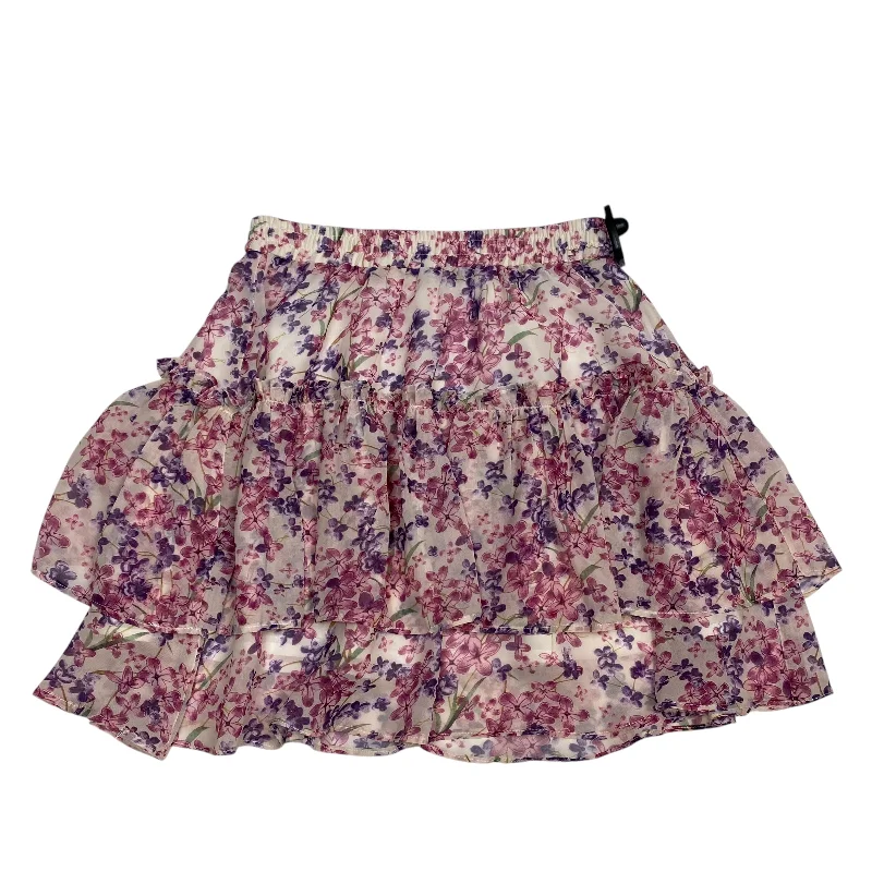 A-line skirts with flared hem elegance -Skirt Mini & Short By Allegra K In Pink, Size: Xs