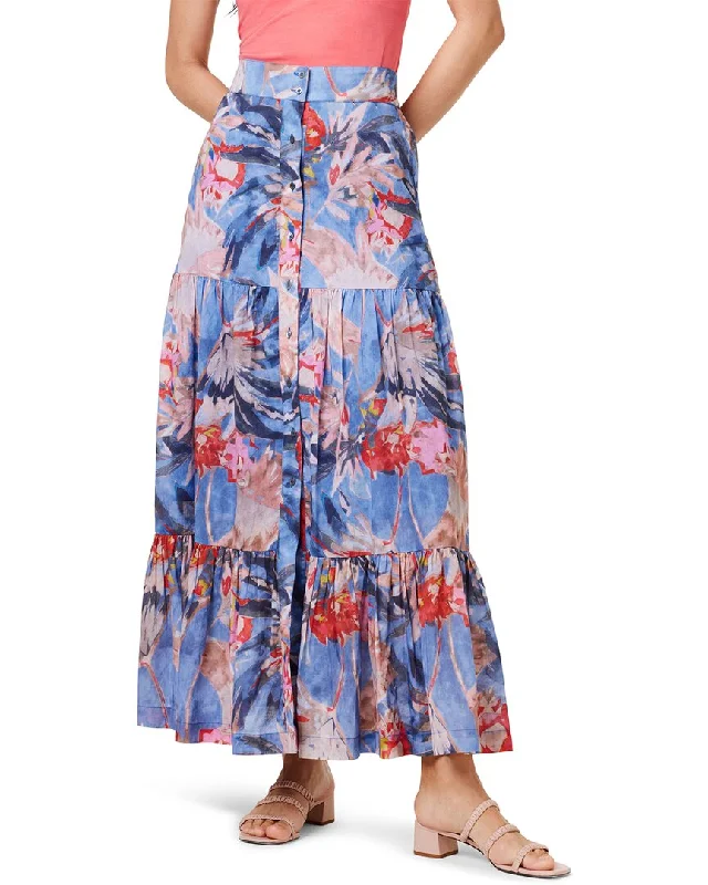 Silk Long Skirts for Luxurious -NIC+ZOE Petite Dreamscape Tiered Skirt