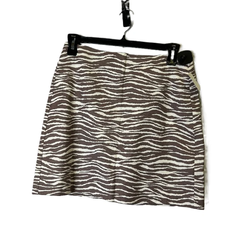 High-waisted skirts with button front detail -Skirt Mini & Short By Loft In Animal Print, Size: 10