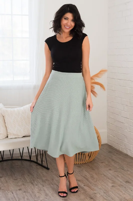 Stretchy mini skirts for flexible movement -Charming As Ever Modest Circle Skirt