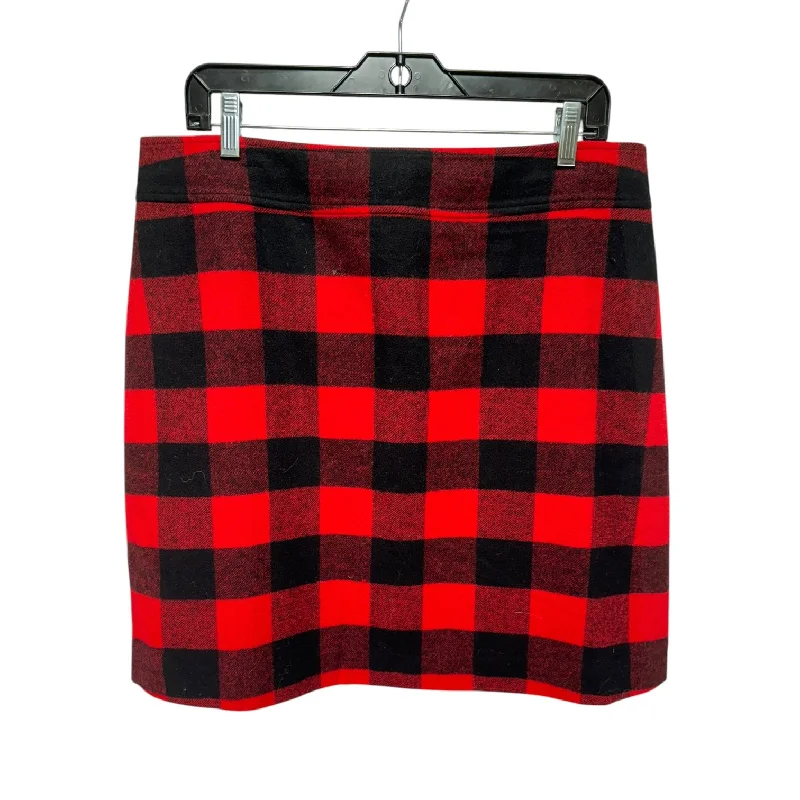 Classic black skirts for versatile outfit pairing -Skirt Mini & Short By J. Crew In Checkered Pattern, Size: 14