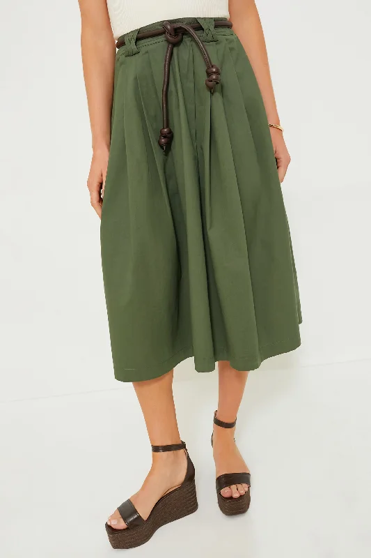 Affordable denim skirts for everyday cool -Thyme Smaka Garment Dye Skirt with Belt