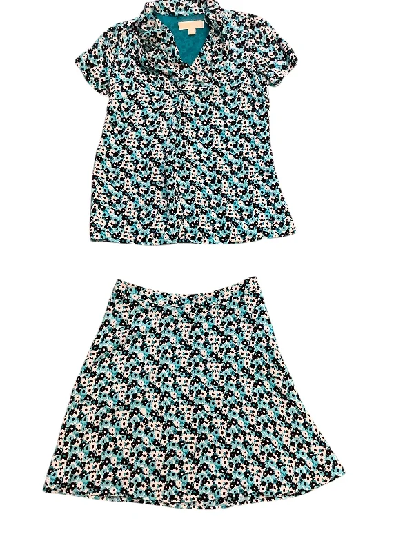 High-waisted skirts with button front detail -Skirt Set 2pc By Michael By Michael Kors In Blue, Size: Xxs