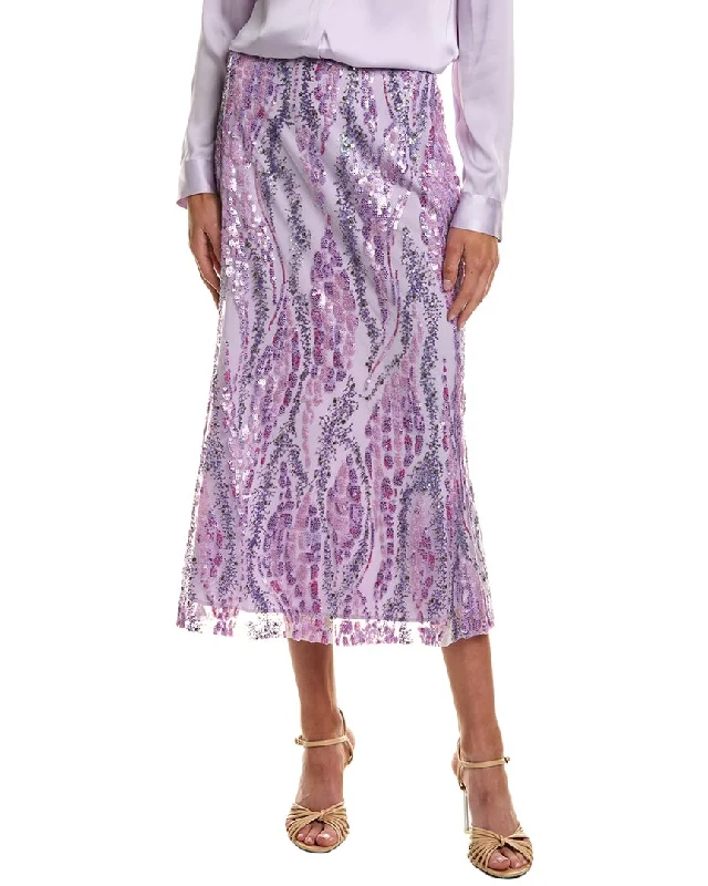 High-waisted Long Skirts for Shape -BCBGMAXAZRIA Sequin Maxi Skirt